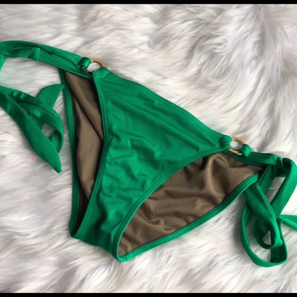 Green xs Victoria’s Secret side tie swim bottoms